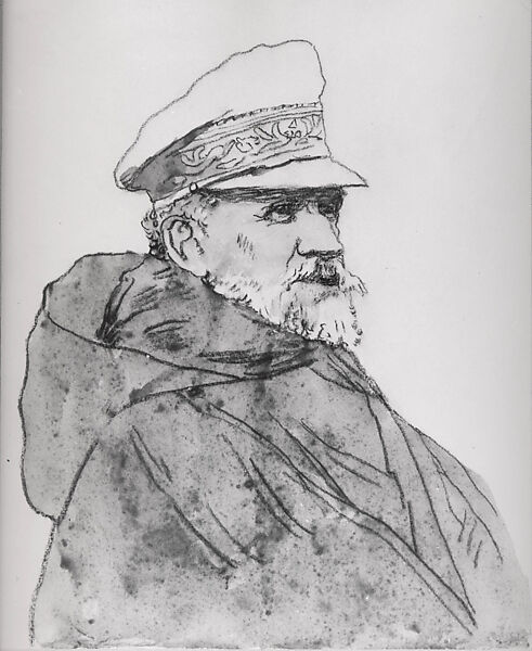 Admiral Boué de Lapeyère, Gwen John (British, Haverfordwest, Wales 1876–1939 Dieppe, France), Charcoal and ink wash on paper 