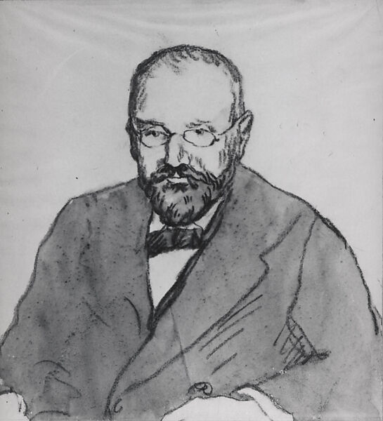 Monsieur Venizelos, Gwen John (British, Haverfordwest, Wales 1876–1939 Dieppe, France), Charcoal, ink and wash on paper 