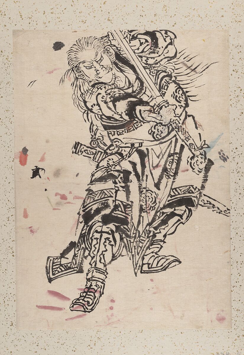 Album of Sketches by Katsushika Hokusai and His Disciples, Katsushika Hokusai (Japanese, Tokyo (Edo) 1760–1849 Tokyo (Edo)) and others, Album of one hundred and nine leaves; ink on paper, ink and color on paper, Japan