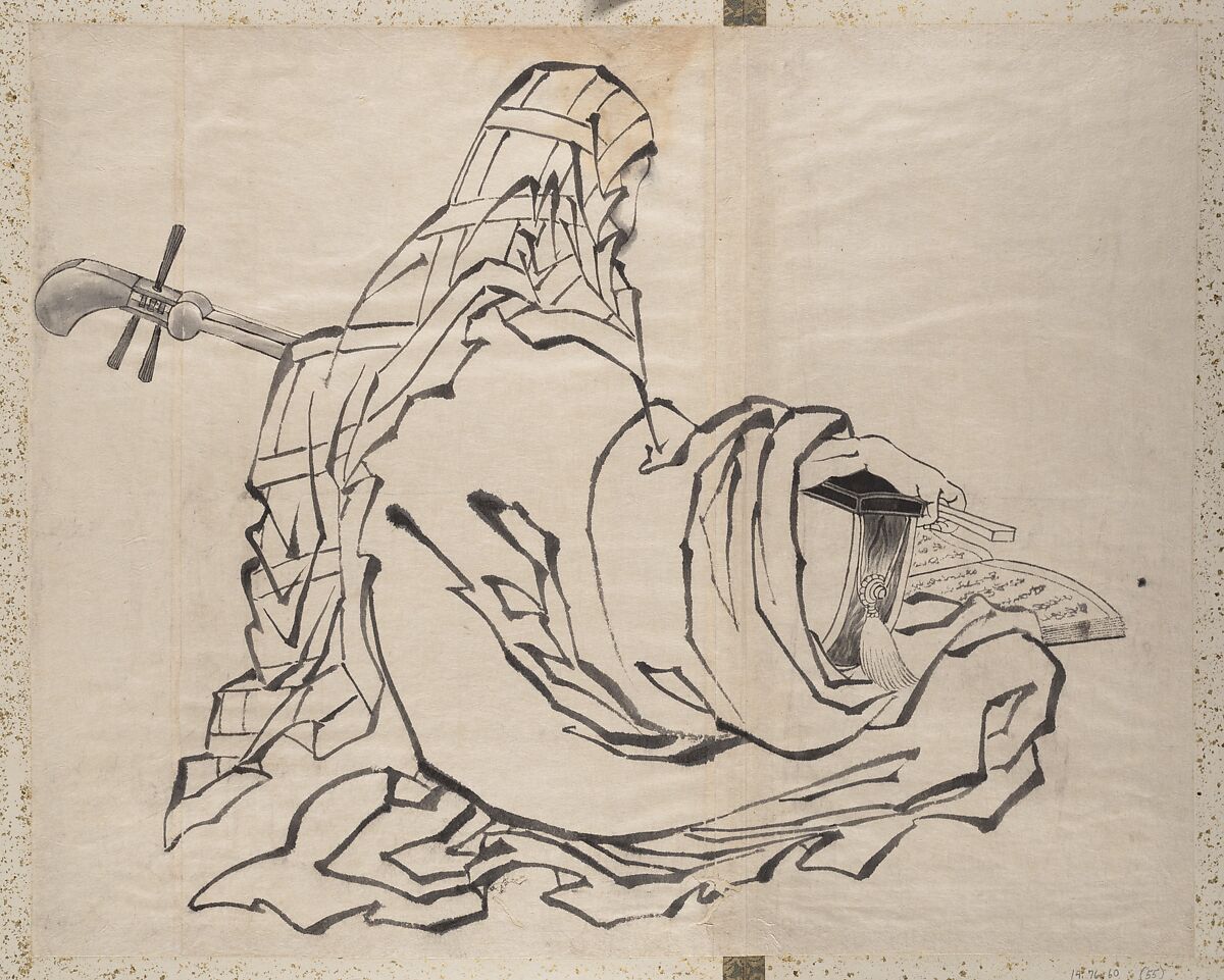 Album of Sketches by Katsushika Hokusai and His Disciples, Katsushika Hokusai (Japanese, Tokyo (Edo) 1760–1849 Tokyo (Edo)) and others, Album of one hundred and nine leaves; ink on paper, ink and color on paper, Japan