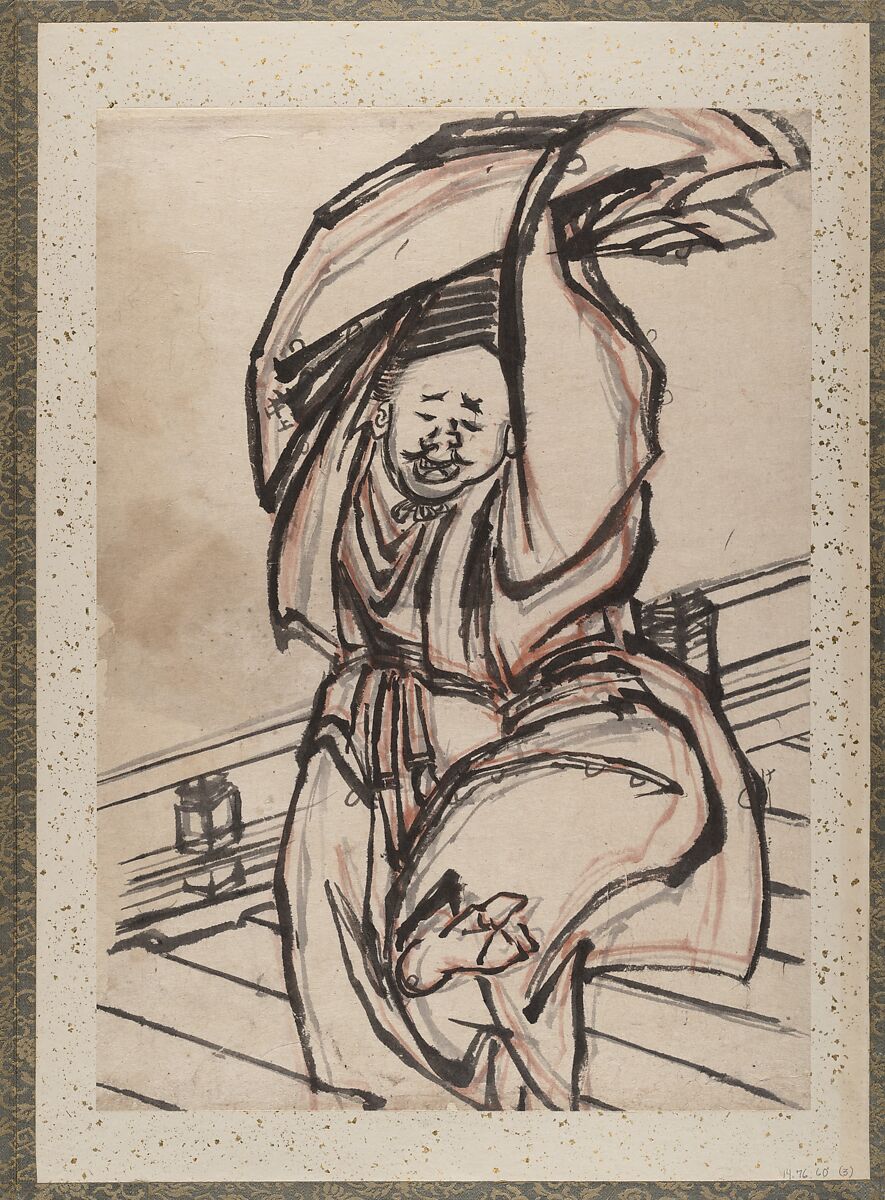 Album of Sketches by Katsushika Hokusai and His Disciples, Katsushika Hokusai (Japanese, Tokyo (Edo) 1760–1849 Tokyo (Edo)) and others, Album of one hundred and nine leaves; ink on paper, ink and color on paper, Japan