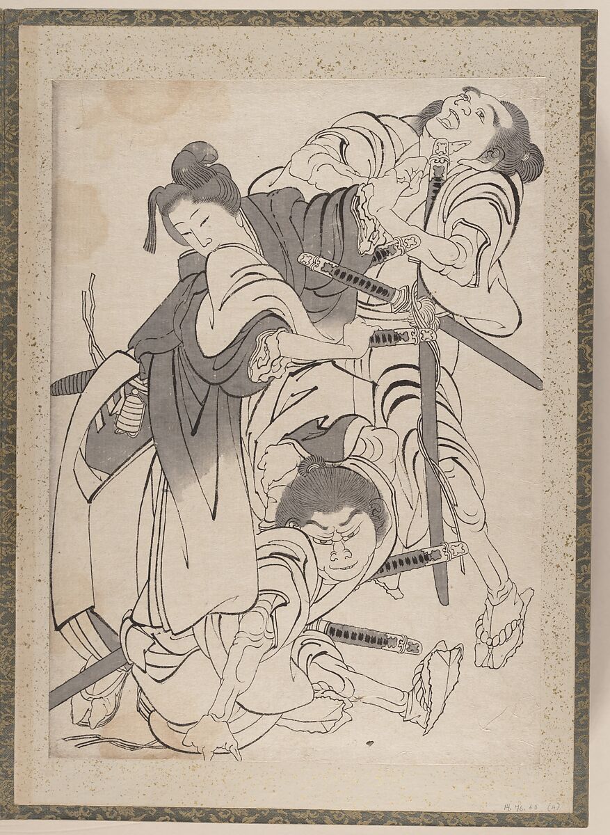 Album of Sketches by Katsushika Hokusai and His Disciples, Katsushika Hokusai (Japanese, Tokyo (Edo) 1760–1849 Tokyo (Edo)) and others, Album of one hundred and nine leaves; ink on paper, ink and color on paper, Japan