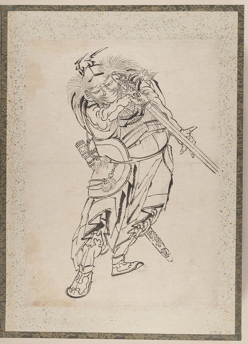 Album of Sketches by Katsushika Hokusai and His Disciples, Katsushika Hokusai (Japanese, Tokyo (Edo) 1760–1849 Tokyo (Edo)) and others, Album of one hundred and nine leaves; ink on paper, ink and color on paper, Japan