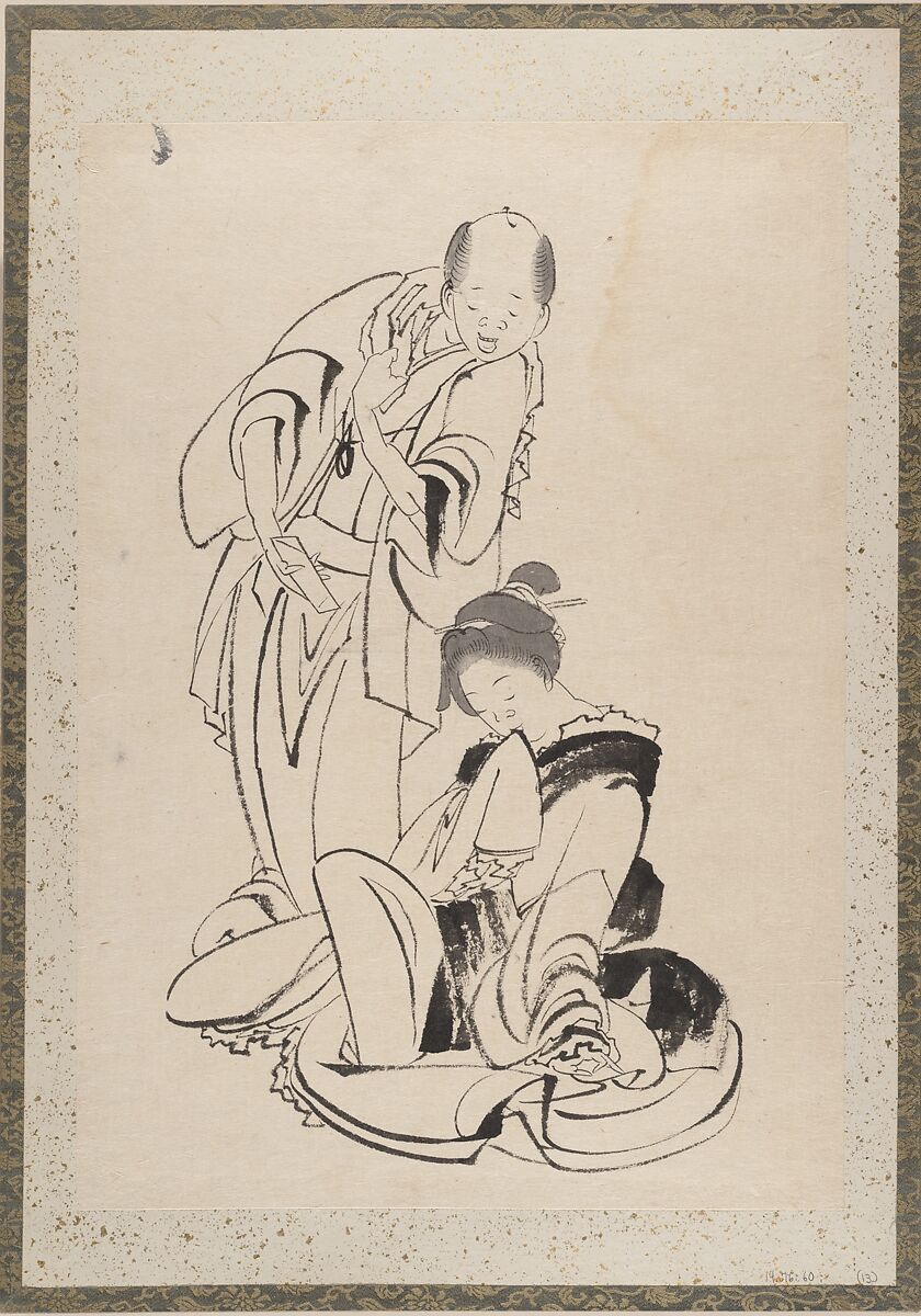 Album of Sketches by Katsushika Hokusai and His Disciples, Katsushika Hokusai (Japanese, Tokyo (Edo) 1760–1849 Tokyo (Edo)) and others, Album of one hundred and nine leaves; ink on paper, ink and color on paper, Japan