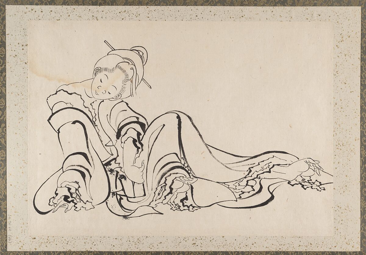 Album of Sketches by Katsushika Hokusai and His Disciples, Katsushika Hokusai (Japanese, Tokyo (Edo) 1760–1849 Tokyo (Edo)) and others, Album of one hundred and nine leaves; ink on paper, ink and color on paper, Japan