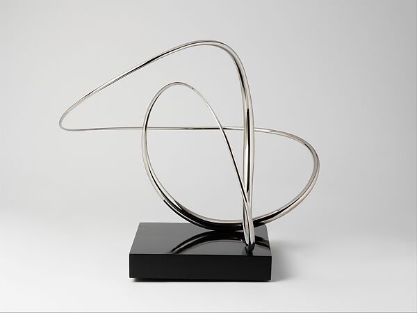 Homage to the World of Minkowski, José de Rivera (American, 1904–1985), Chrome, nickel, and stainless steel with painted wooden base