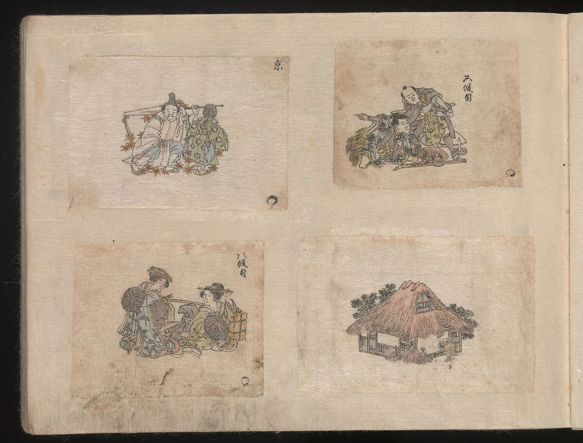 Miniature Drawings for Craftspeople, Katsushika Hokusai (Japanese, Tokyo (Edo) 1760–1849 Tokyo (Edo)), Two albums pasted with 548 drawings; ink and color on paper, Japan