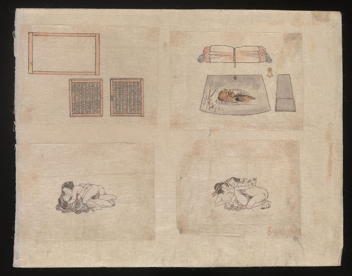 Miniature Drawings for Craftspeople, Katsushika Hokusai (Japanese, Tokyo (Edo) 1760–1849 Tokyo (Edo)), Two albums pasted with 548 drawings; ink and color on paper, Japan