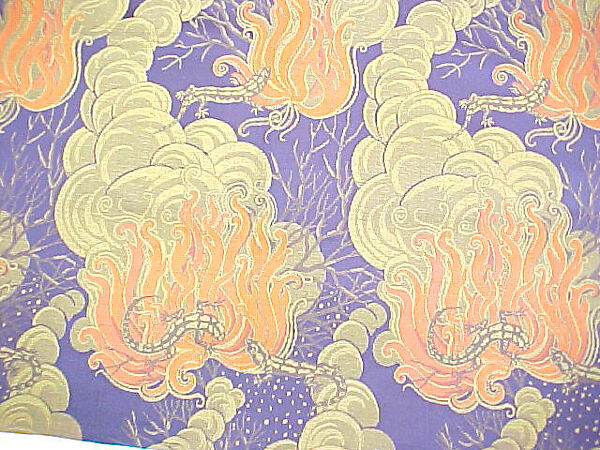 Le Feu, Yvonne Clarinval (French, Pouilly-sur-Meuse 1894–1979 Sedan (Ardennes)), Silk lampas 