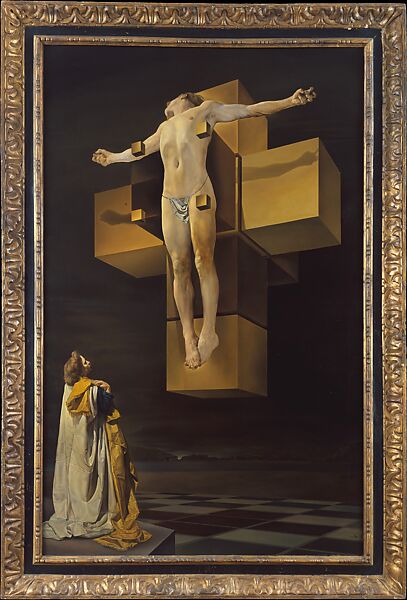 Crucifixion (Corpus Hypercubus), Salvador Dalí (Spanish, Figueres 1904–1989 Figueres), Oil on canvas 