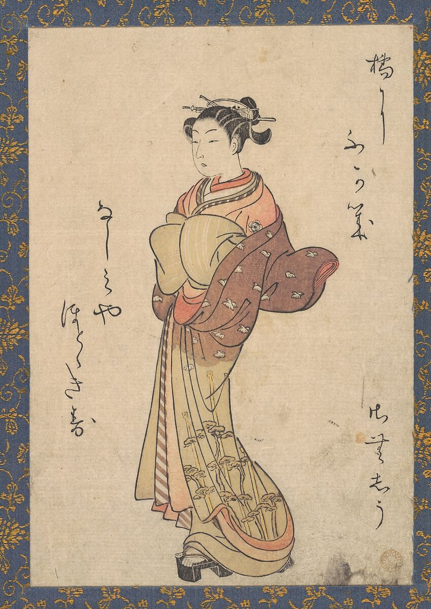 The Courtesans, from the series, "Seiro Bijin Awase Carver End Shigoro" (sic), Suzuki Harunobu (Japanese, 1725–1770), Woodblock print; ink and color on paper, Japan 