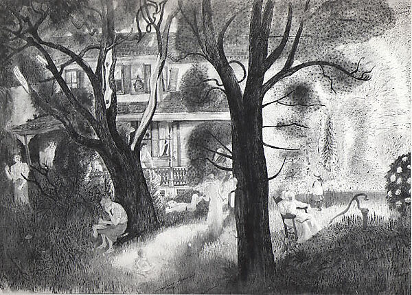 Lingering Memories, Peggy Bacon (American, Ridgefield, Connecticut 1895–1987 Cape Porpoise, Maine), Pen and black ink, watercolor, and opaque watercolor with traces of graphite on paper 