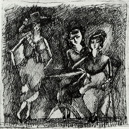 Three Women in a Café