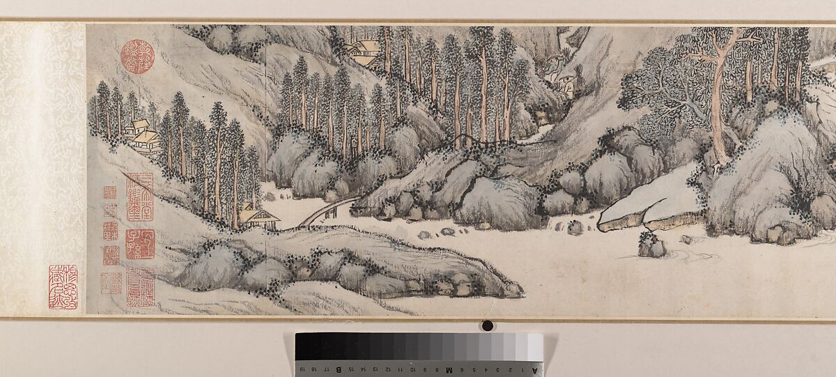 Gathering at the Orchid Pavilion, Qian Gu (Chinese, 1508–ca. 1578), Handscroll; ink and color on paper, China