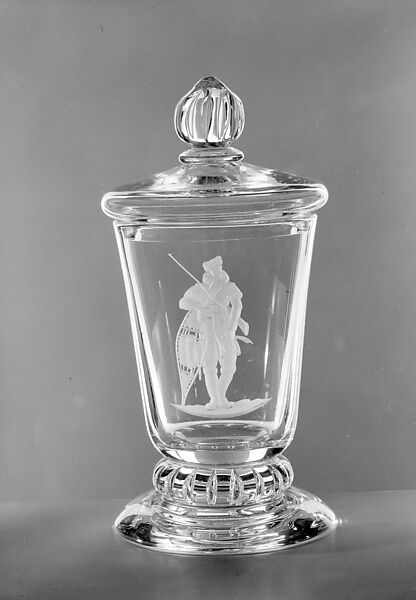 "The Trapper" Cigarette Urn, Sidney Biehler Waugh (American, Amherst, Massachusetts 1904–1963 New York), Glass