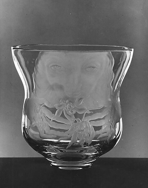 "Orchids" Vase, Sir Jacob Epstein (British (born United States), New York 1880–1959 London), Glass 