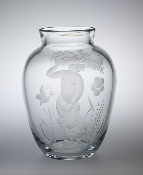 "Summer" Vase, Duncan Grant (British, Rothiemurchus, Inverness 1885–1978 Aldermaston, Berkshire), Glass 