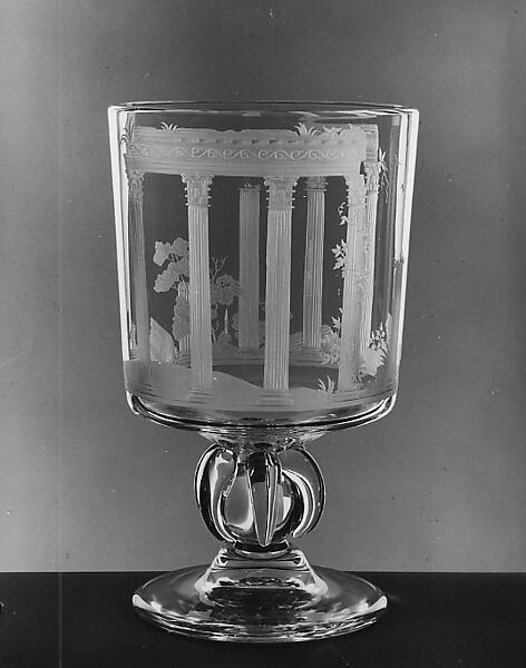 "Civilization" Vase, Laurence Whistler (British, Eltham, Kent 1912–2000 Headington, Oxford), Glass