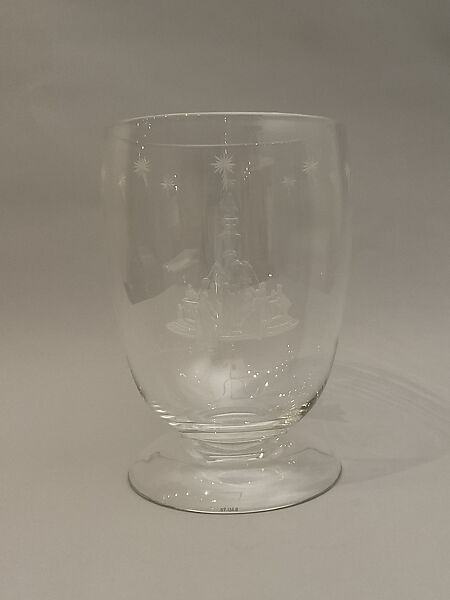 "Fountain in Spain" Vase, Sir Muirhead Bone (British, Glasgow, Scotland 1876–1953 Oxford), Glass