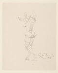 Standing Figure, Arpád de Késmárky (Hungarian, Budapest 1886–1955?), Graphite on paper 
