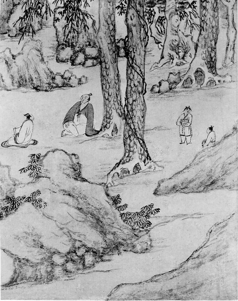 Lofty mountains, Hou Maogong (Chinese, active ca. 1540–1580), Hanging scroll; ink and color on paper, China