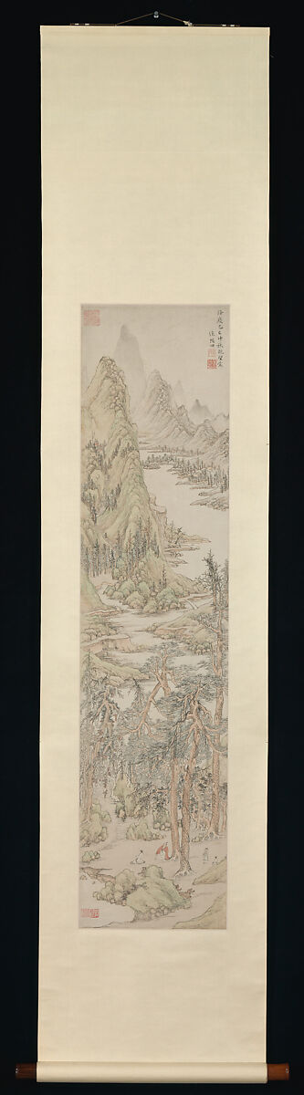 Lofty mountains, Hou Maogong (Chinese, active ca. 1540–1580), Hanging scroll; ink and color on paper, China