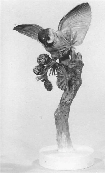 Bird (female chickadee), Dorothy Doughty (British, 1893–1963), Bone china porcelain 