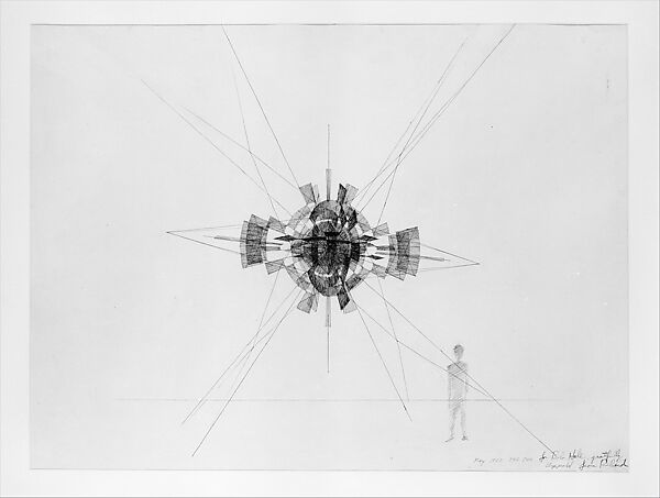 Sketch for "The Sun", Richard Lippold (American, Milwaukee, Wisconsin 1915– 2002 Roslyn, New York), Ink and graphite on paper 