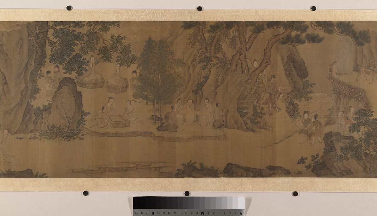 Daoist immortals in a landscape, Unidentified artist Chinese, active 16th century, Handscroll; ink and color on silk, China
