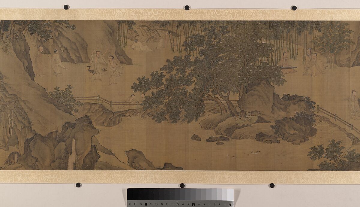 Daoist immortals in a landscape, Unidentified artist Chinese, active 16th century, Handscroll; ink and color on silk, China