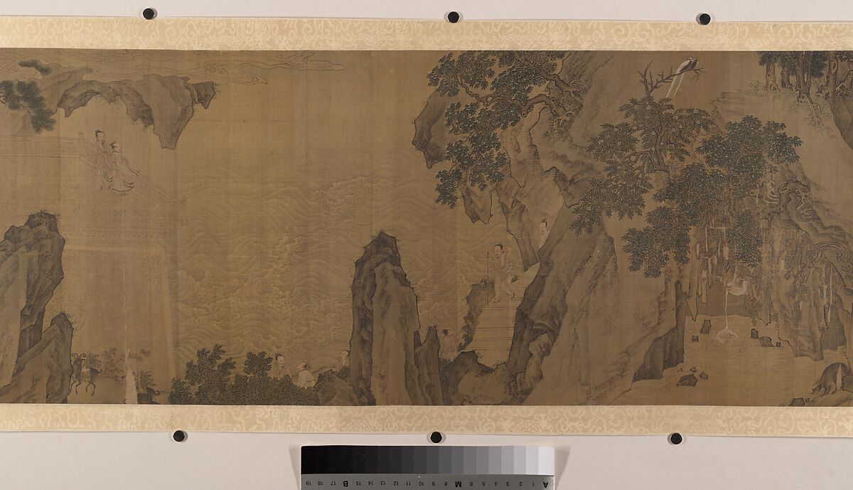 Daoist immortals in a landscape, Unidentified artist Chinese, active 16th century, Handscroll; ink and color on silk, China