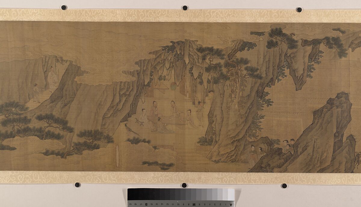 Daoist immortals in a landscape, Unidentified artist Chinese, active 16th century, Handscroll; ink and color on silk, China