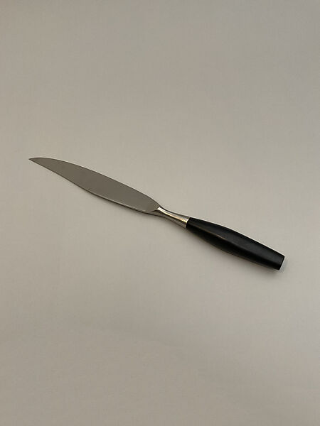 Carving set: Knife, Jens Quistgaard (Danish, Copenhagen 1919–2008 Vordingborg), Stainless steel and polystyrene (PS)