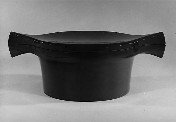 Ice bucket, Jens Quistgaard (Danish, Copenhagen 1919–2008 Vordingborg), Black polyester lacquer, polyethylene liner (over wooden substrate) 