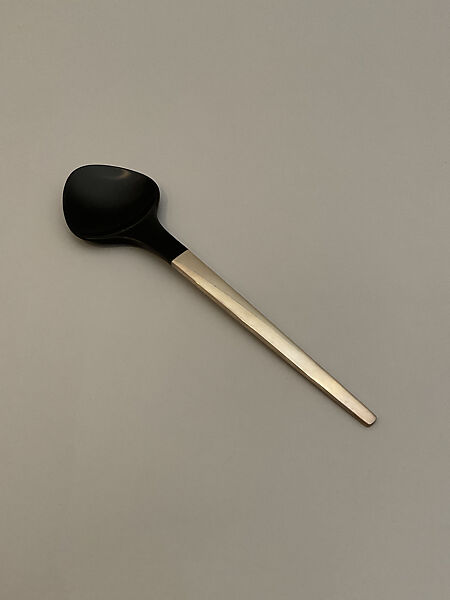 Salad spoon, Henning Koppel (Danish, 1918–1981), Silver, poly(styrene/acrylonitrile) 