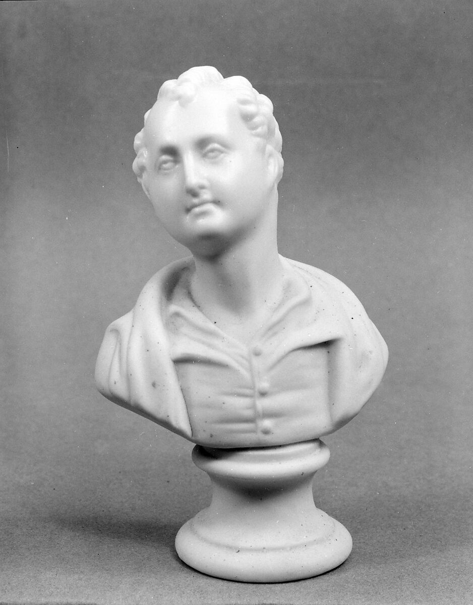 Bust of Lord Byron, Parian porcelain, American 