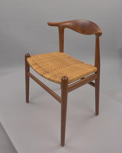 Chair, Hans J. Wegner (Danish, Tønder 1914–2007 Copenhagen), Walnut, cane