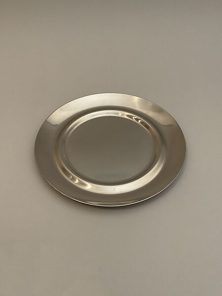 Plate, Magnus Stephensen (Danish, Copenhagen 1903–1984 Copenhagen), Stainless steel 