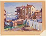 Old Houses, Chelsea, John Whorf (American, 1903–1959), Watercolor on paper 