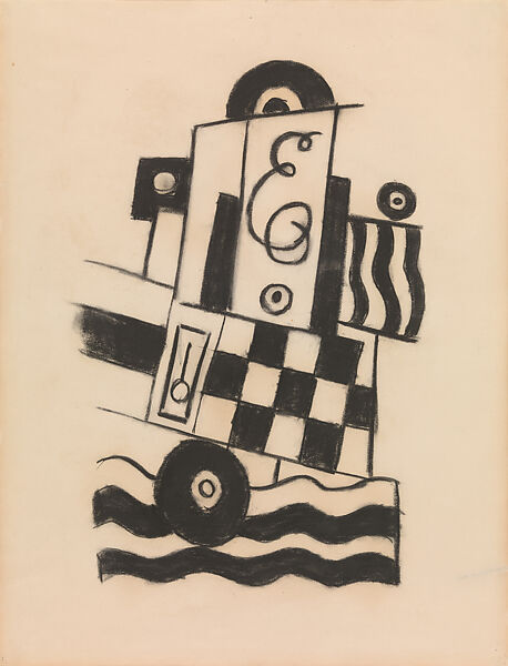 Military Symbols 1, Marsden Hartley  American, Charcoal on paper