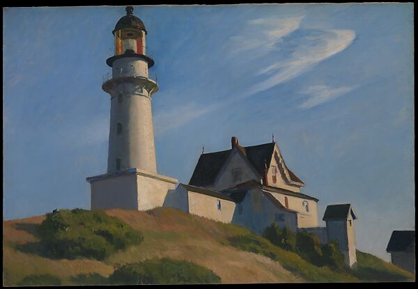 The Lighthouse at Two Lights, Edward Hopper (American, Nyack, New York 1882–1967 New York), Oil on canvas 