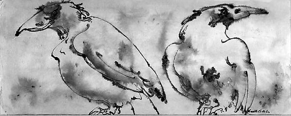 Birds, Kenneth Callahan (American, Spokane, Washington 1905–1986 Seattle, Washington), Ink on paper 
