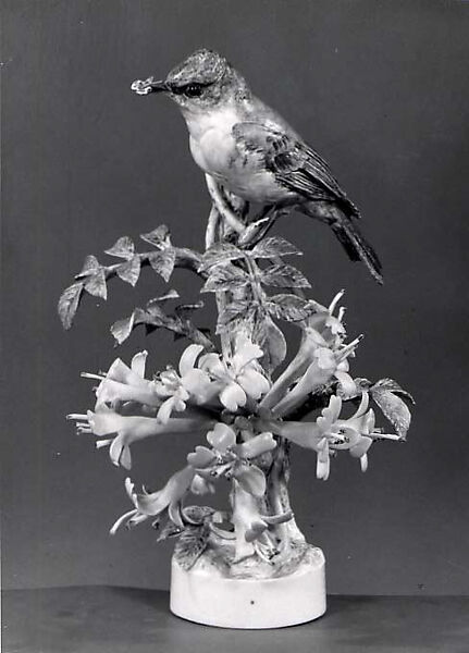 Phoebe and Flame Vine, Dorothy Doughty (British, 1893–1963), Glazed bone china 