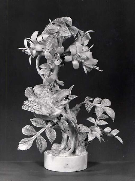 Bird (phoebe chick), Dorothy Doughty (British, 1893–1963), Bone china 