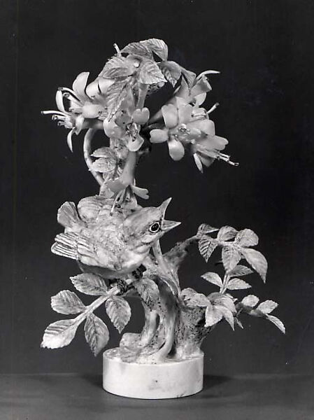 Phoebe and Flame Vine, Dorothy Doughty (British, 1893–1963), Glazed bone china 