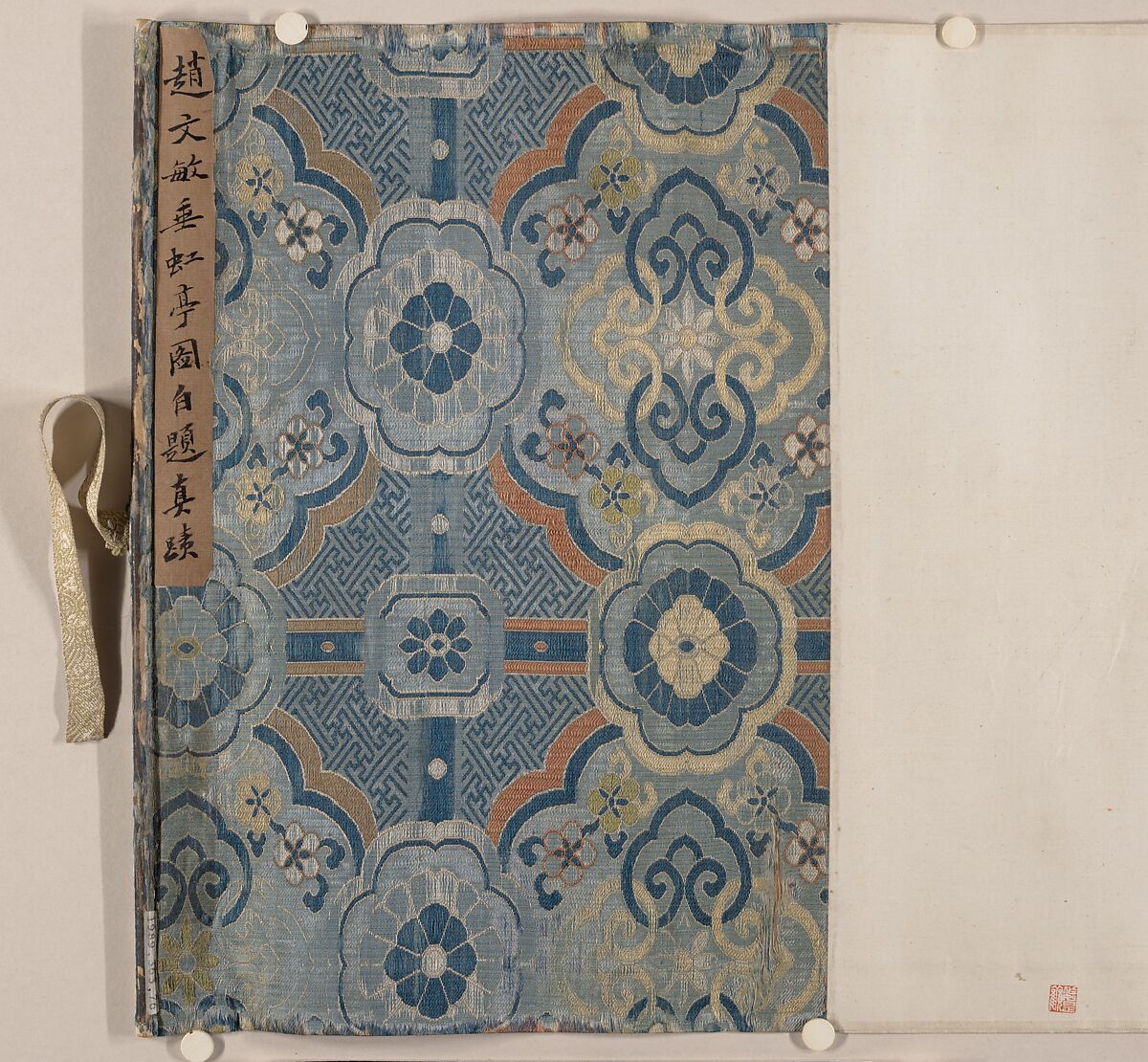 Pavilion of the Hovering Rainbow Bridge, Unidentified artist Chinese, Handscroll; ink and color on paper, China