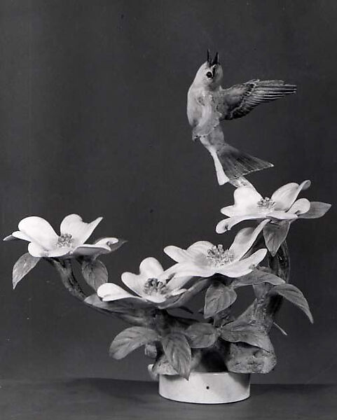 Bird (male gnatcatcher), Dorothy Doughty (British, 1893–1963), Bone china 