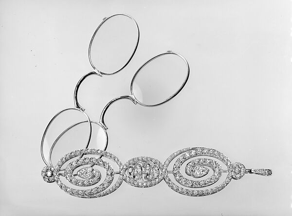 Lorgnettes, Cartier (French, founded Paris, 1847), Platinum, diamonds, American