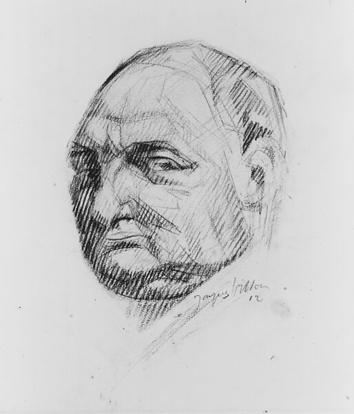 Félix Barré, Jacques Villon (French, Damville 1875–1963 Puteaux), Chalk and colored pencil on paper 