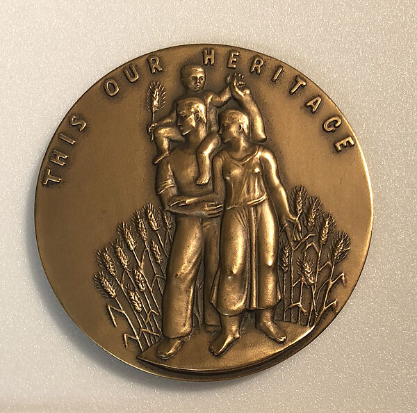 Medal, Carl G. Mose (American (born Denmark), Copenhagen 1903–1973 New Windsor, Maryland), Bronze 
